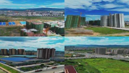 视频合集竖屏航拍桂林城北区城市建筑交通高清在线视频素材下载