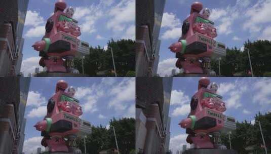 广州正佳广场玩偶高清在线视频素材下载