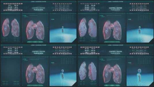 肺诊断系统未来的模型高清在线视频素材下载