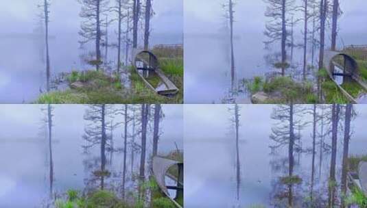 高清航拍四川雅女湖瓦屋山自然风光唯美森林高清在线视频素材下载