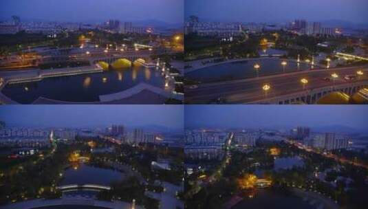 4k航拍城市夜景车流灯火高清在线视频素材下载