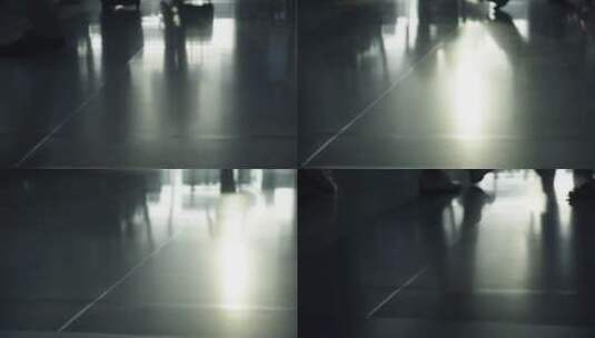 机场脚步慢镜高清在线视频素材下载