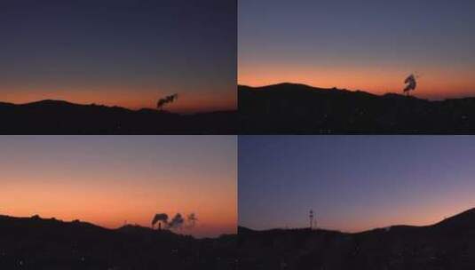 一组日出前黎明时分天空实拍合集高清在线视频素材下载