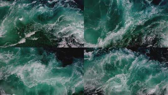 涨潮退潮时海水的水波相互交融1高清在线视频素材下载