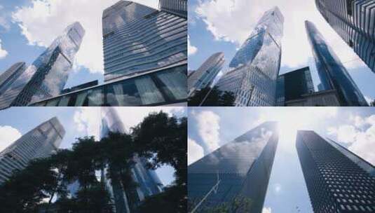 广州珠江新城CBD城市建筑高楼4k视频高清在线视频素材下载