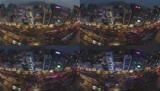 韩国首尔市交通延时摄影高清在线视频素材下载