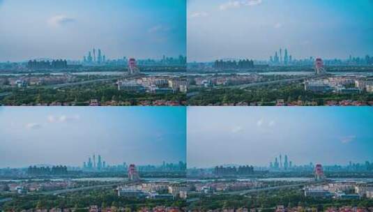广州新光大桥_珠江新城中景固定延时8k高清在线视频素材下载