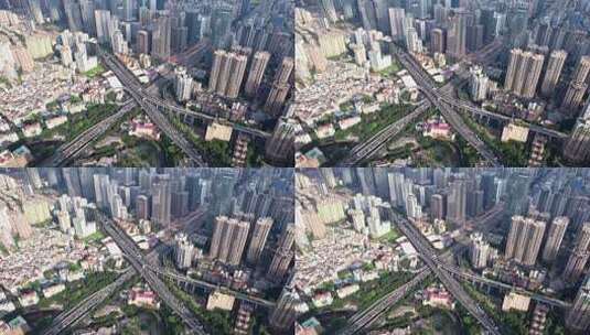广州城市交通航拍高清在线视频素材下载