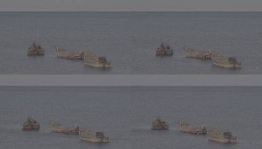渔船 海景 平静的海面 海风 小船高清在线视频素材下载