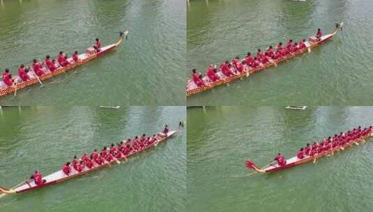 端午节龙舟赛划龙舟传统龙舟高清在线视频素材下载