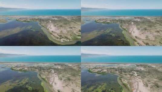 青海湖湿地航拍高清在线视频素材下载