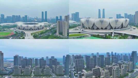 【9分钟】杭州奥体中心 钱江世纪城 亚运高清在线视频素材下载