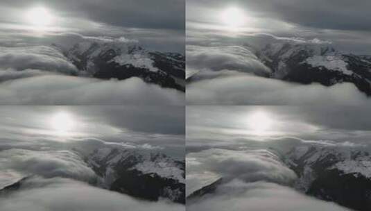 多云多雾的山高清在线视频素材下载