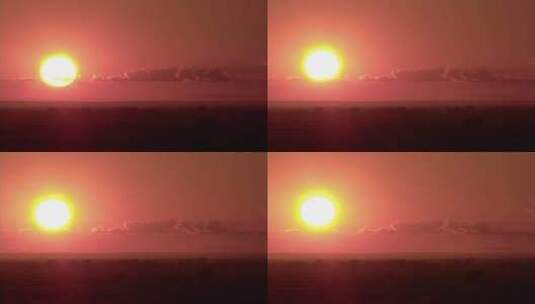 草原红太阳日出高清在线视频素材下载