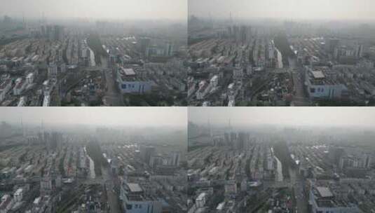 航拍山东济宁城市建设地标高楼高清在线视频素材下载