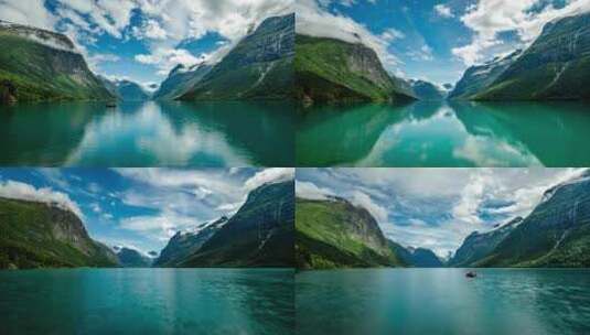 美丽的自然挪威自然景观高清在线视频素材下载