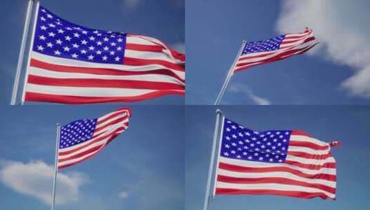 美国国旗高清在线视频素材下载