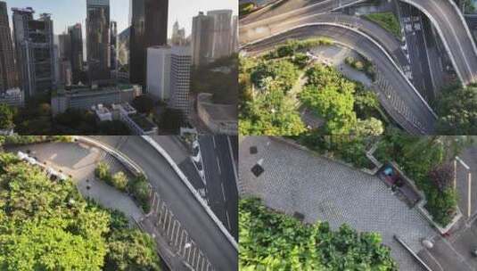 香港宝马山俯拍高清在线视频素材下载