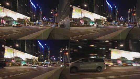 香港铜锣湾夜景街景高清在线视频素材下载