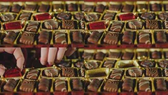 巧克力的特写镜头零食甜品食物展示高清在线视频素材下载