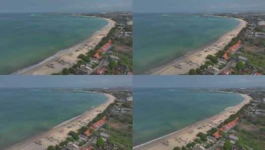 原创 印尼巴厘岛金巴兰海滩自然风光航拍高清在线视频素材下载