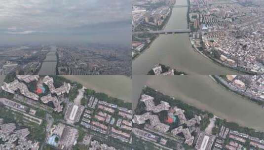广州番禺区大石镇航拍高清在线视频素材下载