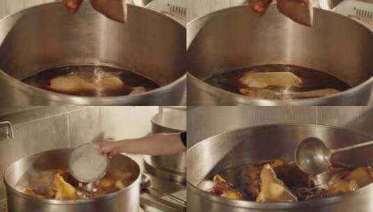 烹饪流程：传统卤鹅技巧高清在线视频素材下载