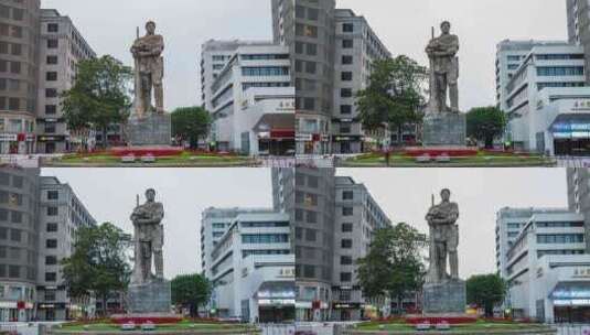 广州_广州解放纪念雕塑_海珠广场_红色党建高清在线视频素材下载