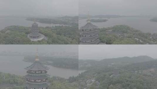 杭州航拍-西湖-雷峰塔2高清在线视频素材下载