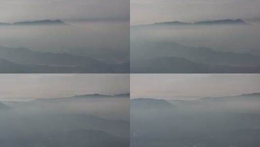 深圳梧桐山平流雾航拍高清在线视频素材下载