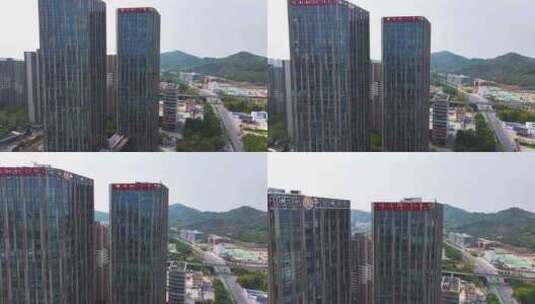 4K航拍广州南沙中惠国际金融中心高清在线视频素材下载