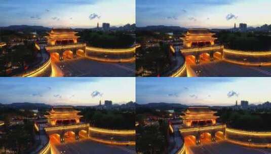 惠州朝京门夜景环绕大景高清在线视频素材下载