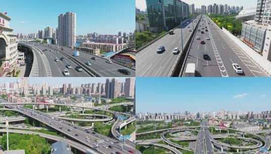 【合集】天津红旗南路马路街景高清在线视频素材下载