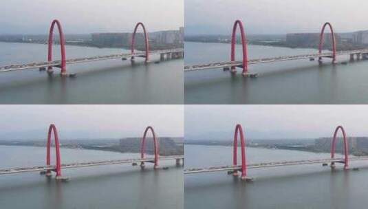 航拍之江大桥高清在线视频素材下载