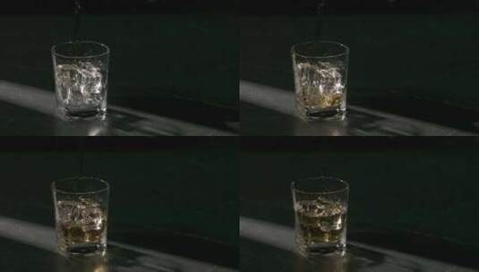 威士忌倒入酒杯2高清在线视频素材下载