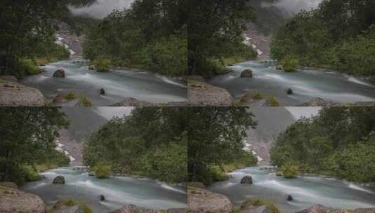 慢门流水溪流河流延时摄影高清在线视频素材下载