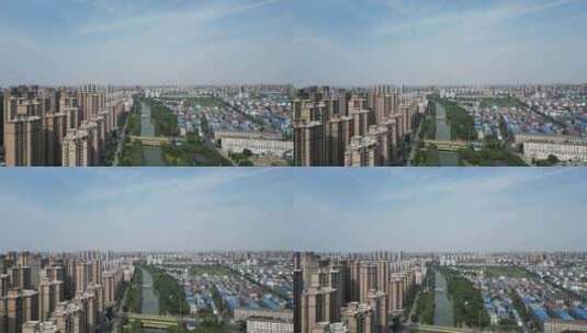 航拍河南商丘城市建设商丘大景高清在线视频素材下载