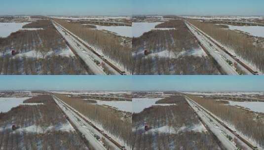 航拍雪景 唯美冬日空镜 立冬 冬至节气高清在线视频素材下载