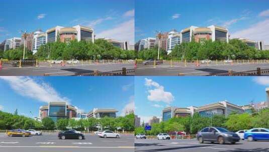 北京长安街百盛购物中心高清在线视频素材下载