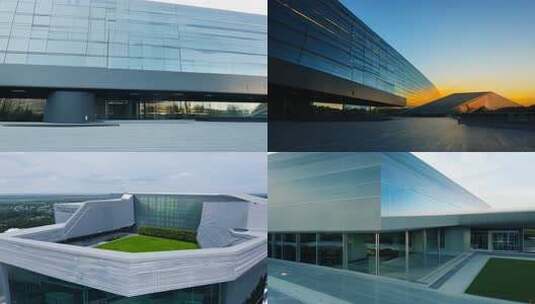 现代建筑空中俯瞰全景高清在线视频素材下载