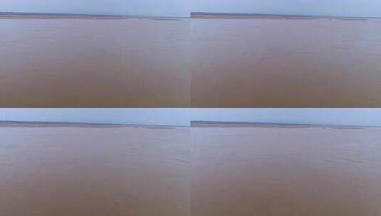 黄河 宽阔 主河道 河面 黄河水 水流 旋涡高清在线视频素材下载