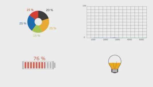 彩色简洁数据图表演示AE模板高清AE视频素材下载