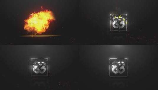 金属 火焰 震撼的 logo 创意 演绎高清AE视频素材下载