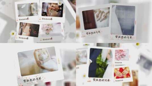 清新花朵结婚相册图文视频AE模板高清AE视频素材下载
