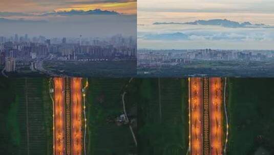 4k城市山脉公路素材高清在线视频素材下载