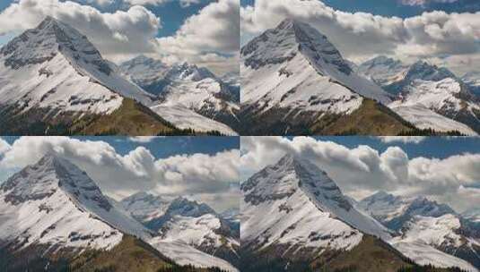 雪山自然风光全景高清在线视频素材下载