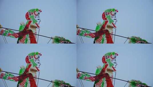 传统皮影人物空中展示素材高清在线视频素材下载