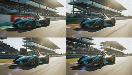 赛车在赛道上极速飞驰的镜头视频高清在线视频素材下载