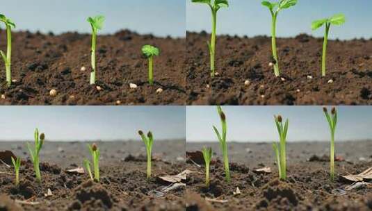 植物生长萌芽延时高清在线视频素材下载
