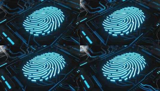 企业年会信息安全指纹识别科技视频高清在线视频素材下载